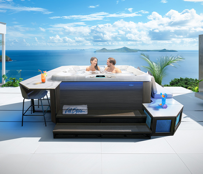 Calspas hot tub being used in a family setting - Yuma